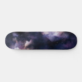Paarse kosmische sterrenstelsel nachtelijke hemel persoonlijk skateboard (Horizontaal)