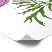 Paarse Kosmos Bloemen Art Print Poster (Hoek)