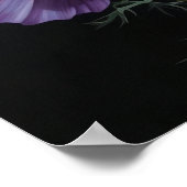 Paarse Kosmos Bloemen Art Print Poster (Hoek)