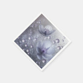 Paarse kosmos en dauwdruppels servet (Hoek)