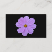 Paarse kosmos - zwart visitekaartje (Achterkant)