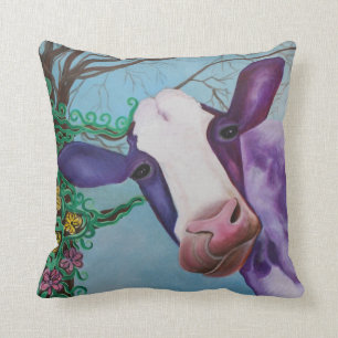 Paarse Kow American MoJo Pillow Kussen