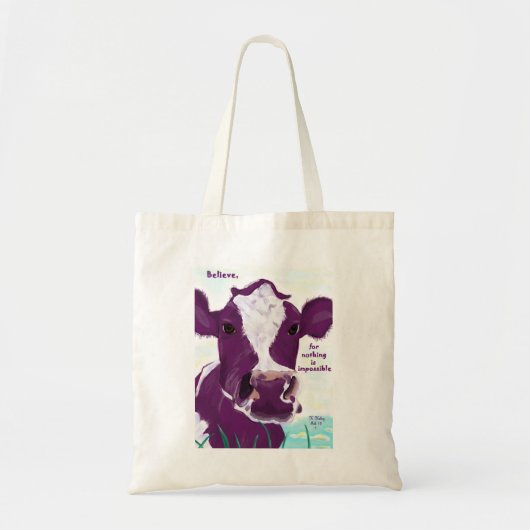 Paarse Kow, misschien wel overpeinzingen Tote Bag (Voorkant)