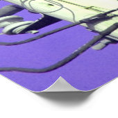 Paarse kraairavens zingend Poster (Hoek)