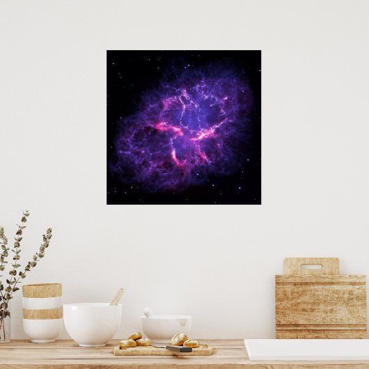 Paarse krab Nebula SpaceHD Poster (Keuken)
