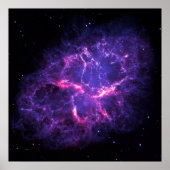 Paarse krab Nebula SpaceHD Poster (Voorkant)