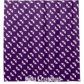 Paarse kracht douchegordijn (Voorkant)