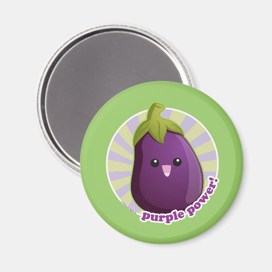 Paarse kracht! magneet (Voorkant / Achterkant)