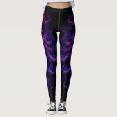 Paarse Kraken Tentakels Oceaan Zee Monster Octopus Leggings (Voorkant)