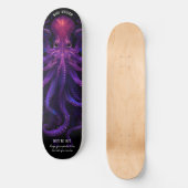 Paarse Kraken Tentakels Oceaan Zee Monster Octopus Persoonlijk Skateboard (Voorkant)