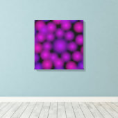 Paarse kralen vanaf een afstand canvas afdruk (Insitu (Houten vloer))