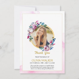 Paarse krans begrafenis bedankje bedankkaart