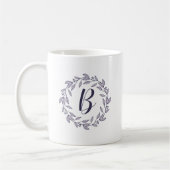 Paarse Krans Monogram / Logo Koffie Mok (Links)