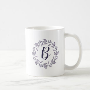 Paarse Krans Monogram / Logo Koffiemok