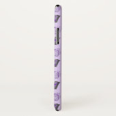 Paarse krantenbedrijfspatroon Case-Mate iPhone case (Achterkant / rechts)