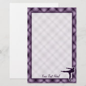 Paarse krijgskunst briefpapier (Voorkant / Achterkant)