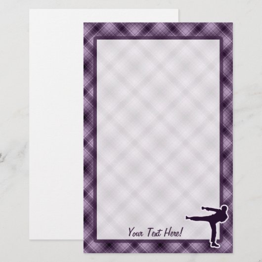 Paarse krijgskunst briefpapier (Voorkant / Achterkant)