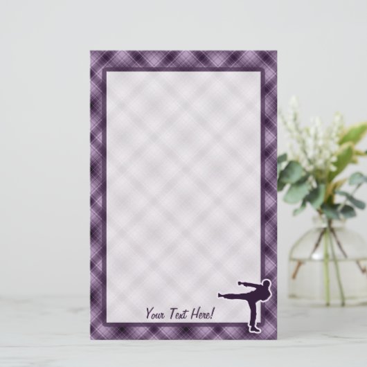 Paarse krijgskunst briefpapier (Staand voorkant)