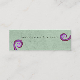 Paarse krijt Vintage Mini Visitekaartje