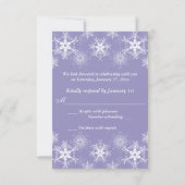 Paarse krijtbord stijl Trouw RSVP kaart (Achterkant)