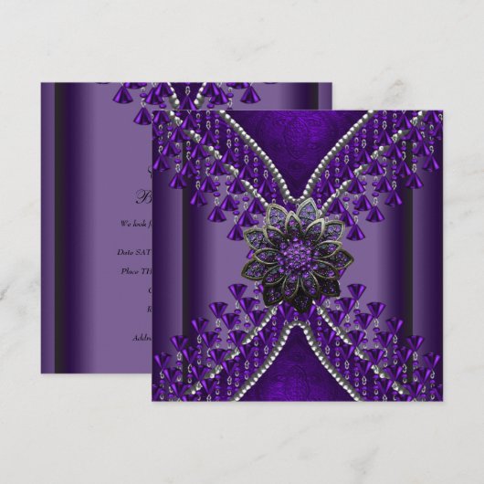 Paarse krinters kaart (Voorkant / Achterkant)