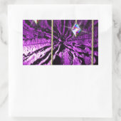 Paarse kristal Passion Rechthoekige Sticker (Tas)