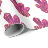 Paarse kristalpatroon cadeaupapier (Rol Hoek)