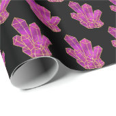 Paarse kristalpatroon cadeaupapier (Rol Hoek)