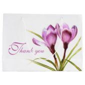 Paarse kroatische waterverf kunst dank je cadeauta groot cadeauzakje (Achterkant)