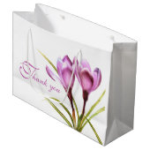 Paarse kroatische waterverf kunst dank je cadeauta groot cadeauzakje (Voorkant Gekanteld)