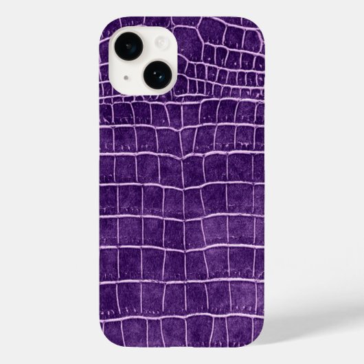 Paarse krokodil Case-Mate iPhone case (Achterkant)