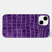Paarse krokodil Case-Mate iPhone case (Achterkant (horizontaal))