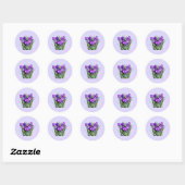 Paarse Krokozen Ronde Sticker (Vel)