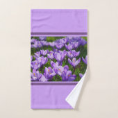Paarse Krokus Bloem Bad Handdoek (Handdoek)