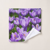 Paarse Krokus Bloem Bad Handdoek (Wasdoekje)