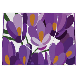 Paarse Krokus Bloemen Groot Cadeauzakje
