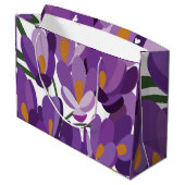 Paarse Krokus Bloemen Groot Cadeauzakje (Achterkant Gekanteld)