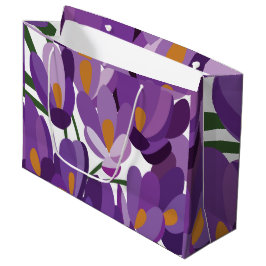 Paarse Krokus Bloemen Groot Cadeauzakje