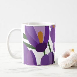 Paarse Krokus Bloemen Koffiemok