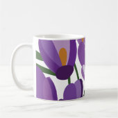 Paarse Krokus Bloemen Koffiemok (Links)