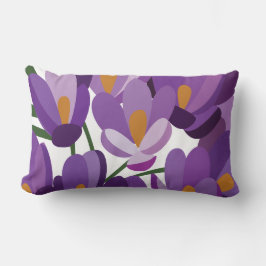 Paarse Krokus Bloemen Kussen