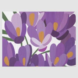 Paarse Krokus Bloemen Tissuepapier