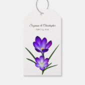 Paarse Krokus Gift Labels Cadeaulabel (Voorkant)