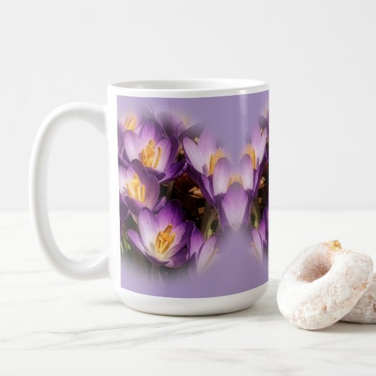 Paarse Krokus Koffiemok (Met donut)
