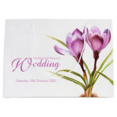 Paarse krokus waterverf kunst bruiloft geschenk ta large cadeautasje (Voorkant)