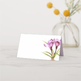 Paarse krokus waterverf kunst gast plaats kaarten plaatskaartje