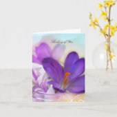 Paarse krokusblanco noot kaart (Gele Bloem)