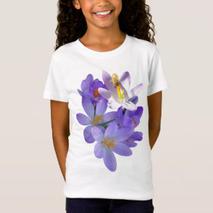 Paarse Krokussen met Bijenmeisjes T-Shirt