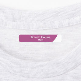 Paarse kromme en witte werknemer labels