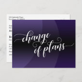 Paarse krommingsverandering van plannen uitgesteld briefkaart (Voorkant / Achterkant)